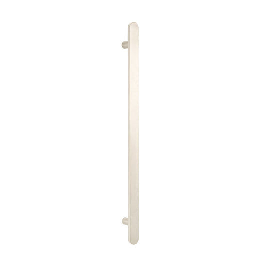 Radiant Cool Brushed Nickel Flat Profile Vertical 930mm NON-HEATED Single Bar Towel Rail