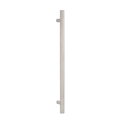 Radiant Vertical Single HEATED Towel Bar 40mm X 950mm Cool Brushed Nickel