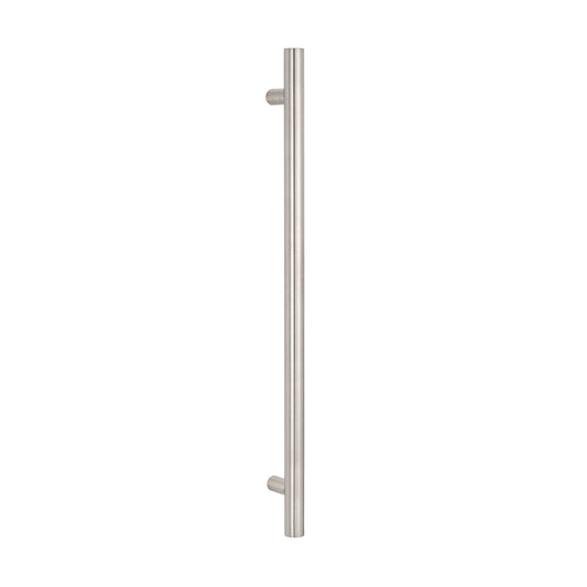 Radiant Vertical Single HEATED Towel Bar 40mm X 950mm Cool Brushed Nickel