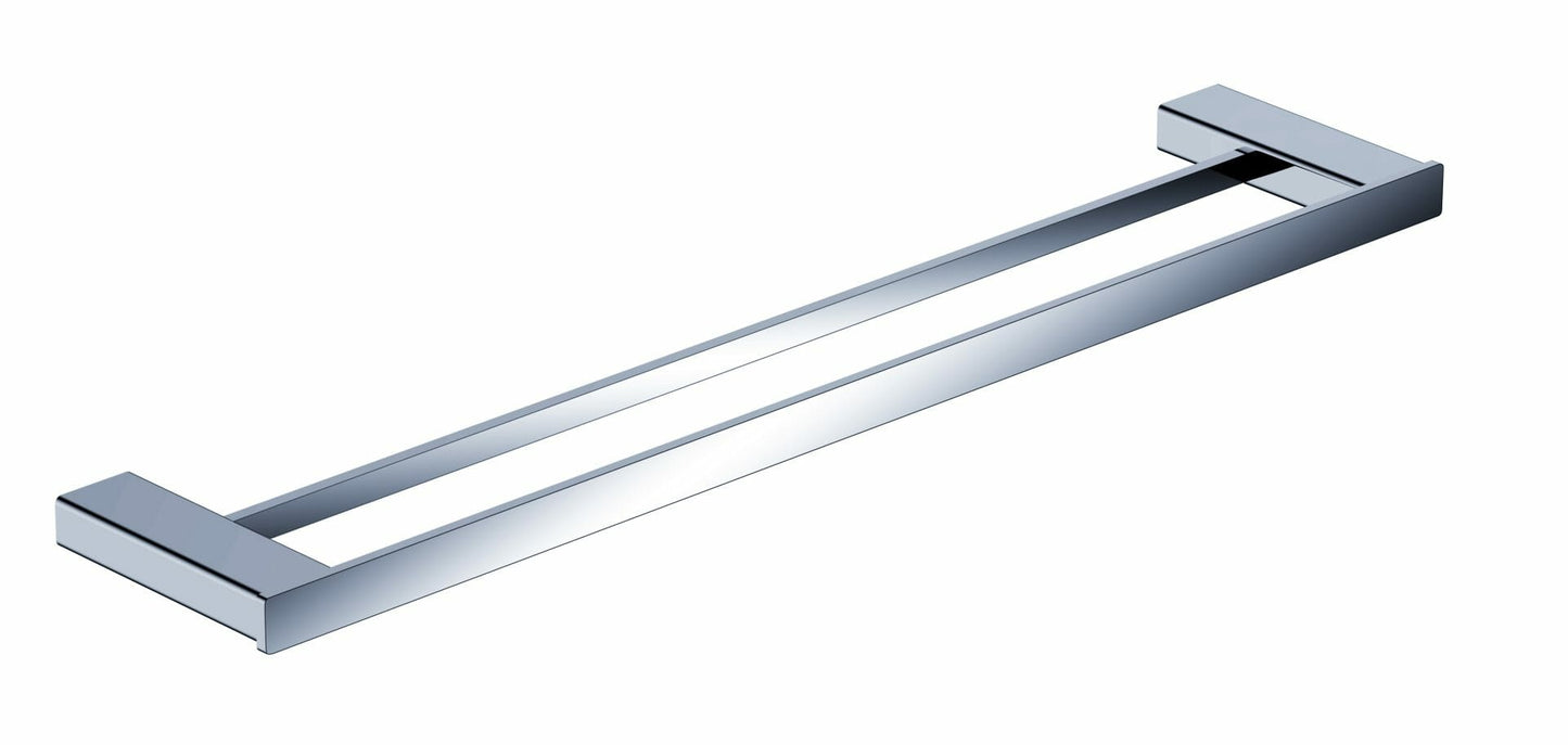 Aiko Square Double Towel Rail 810mm - Chrome