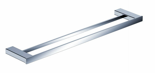 Aiko Square Double Towel Rail 810mm - Chrome