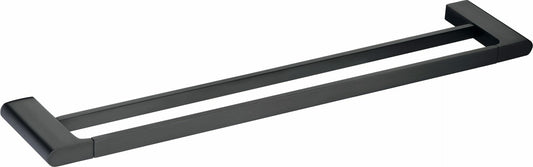Cora Double Towel Rail 600mm - Matt Black