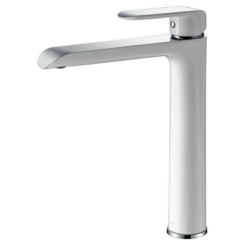 IKON-Kara Chrome White Highrise Basin Mixer