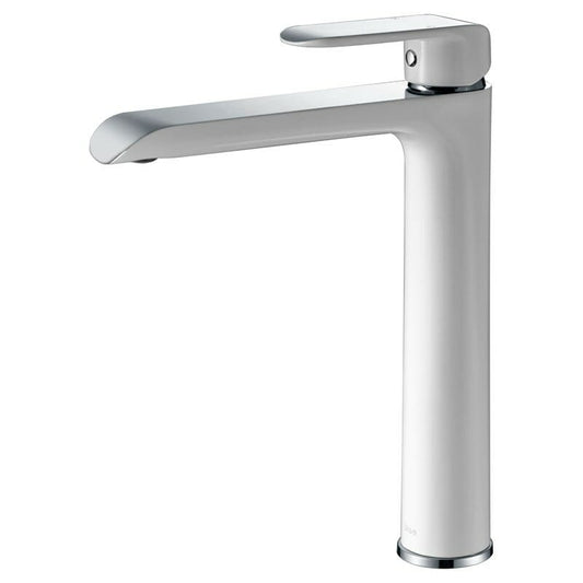 IKON-Kara Chrome White Highrise Basin Mixer