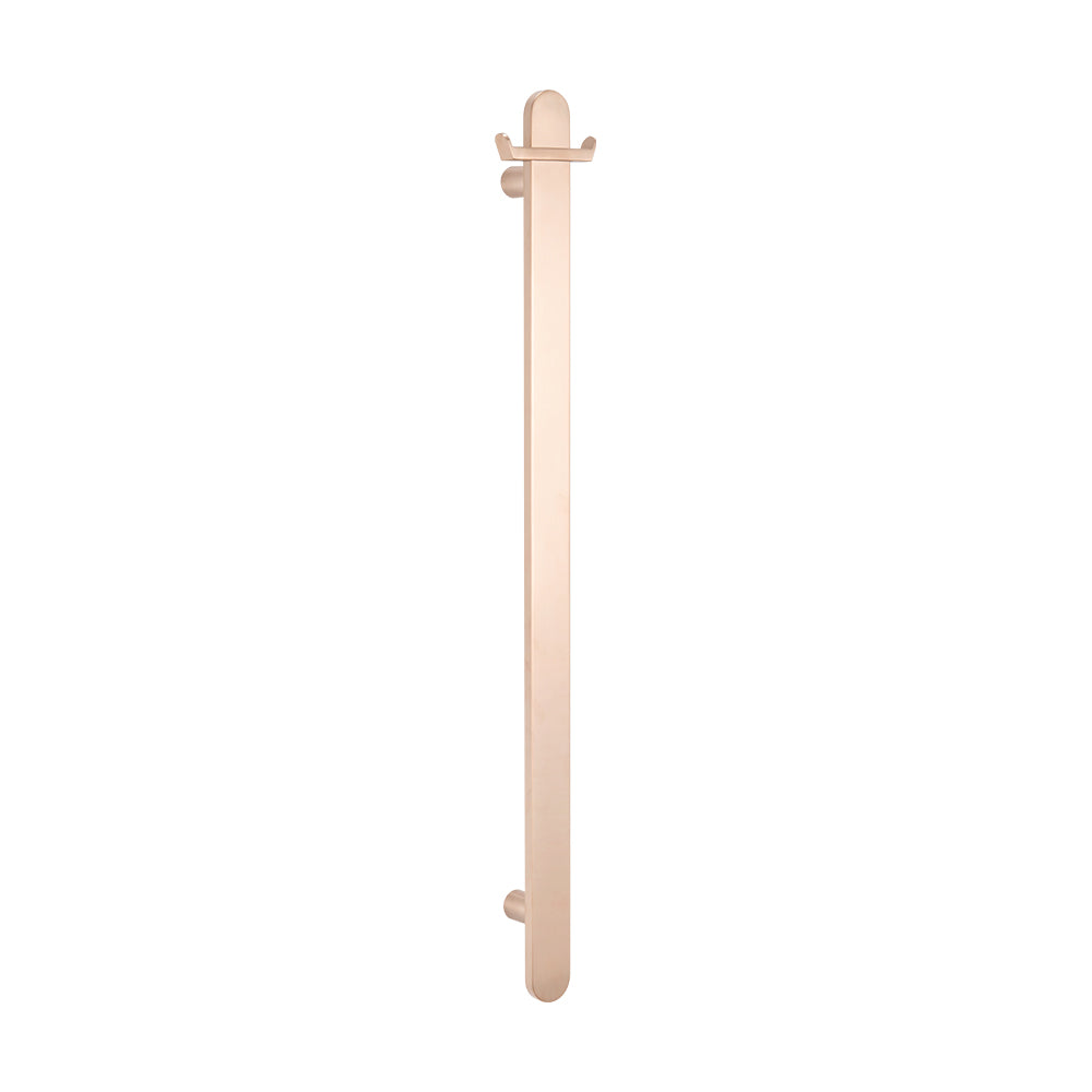 Radiant Champagne Flat Profile Vertical 930mm NON-HEATED Single Bar Towel Rail