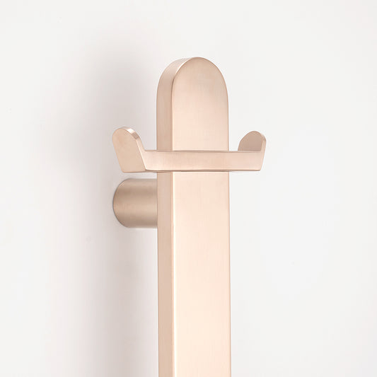 Radiant Champagne Flat Profile Vertical 930mm NON-HEATED Single Bar Towel Rail