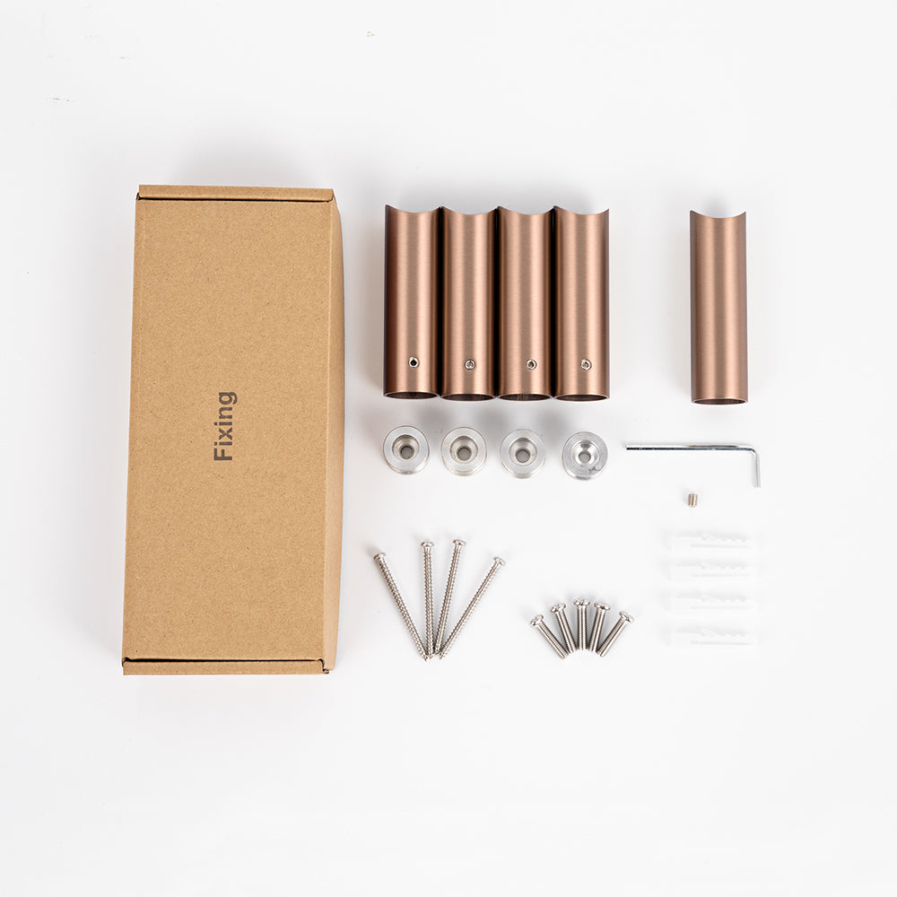 Radiant Full set champagne round 80mm brackets & fixings
