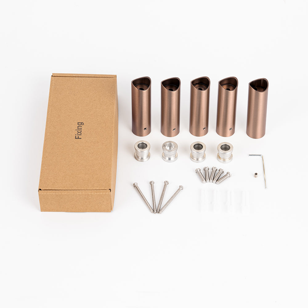Radiant Full set champagne round 80mm brackets & fixings