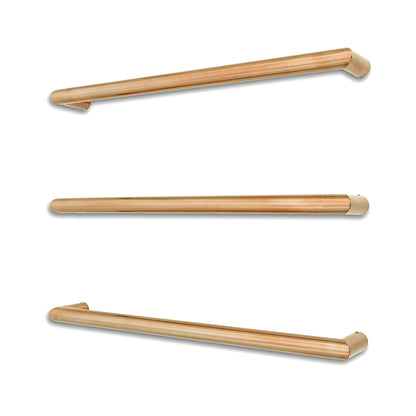 Radiant Champagne 650mm Round Single Bar Towel Rail