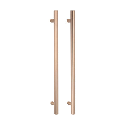 Radiant Champagne Vertical 950mm Round NON-HEATED Single Bar Towel Rail