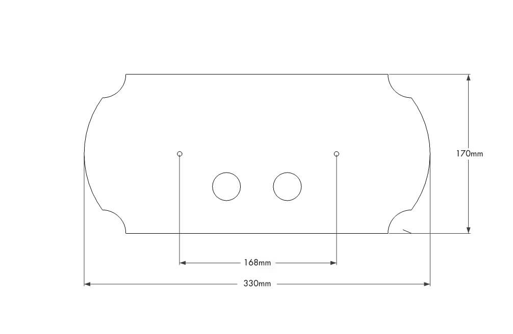 Claremont Brushed Brass Flush Plate