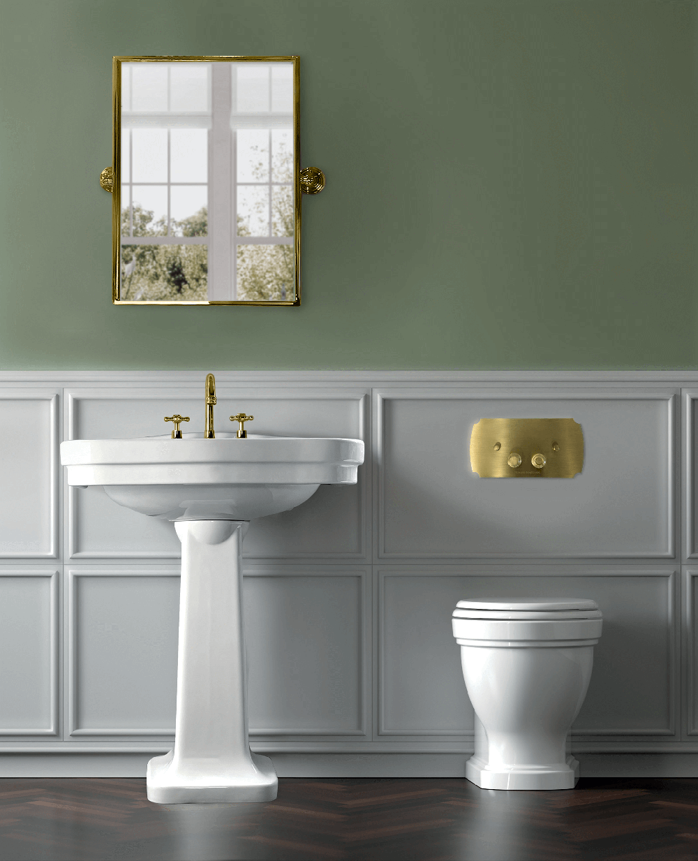 Claremont Brushed Brass Flush Plate