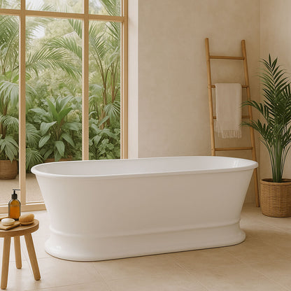 Claremont 170 x 84 MagnaCast Free Standing Bath â€“ Gloss White No Overflow