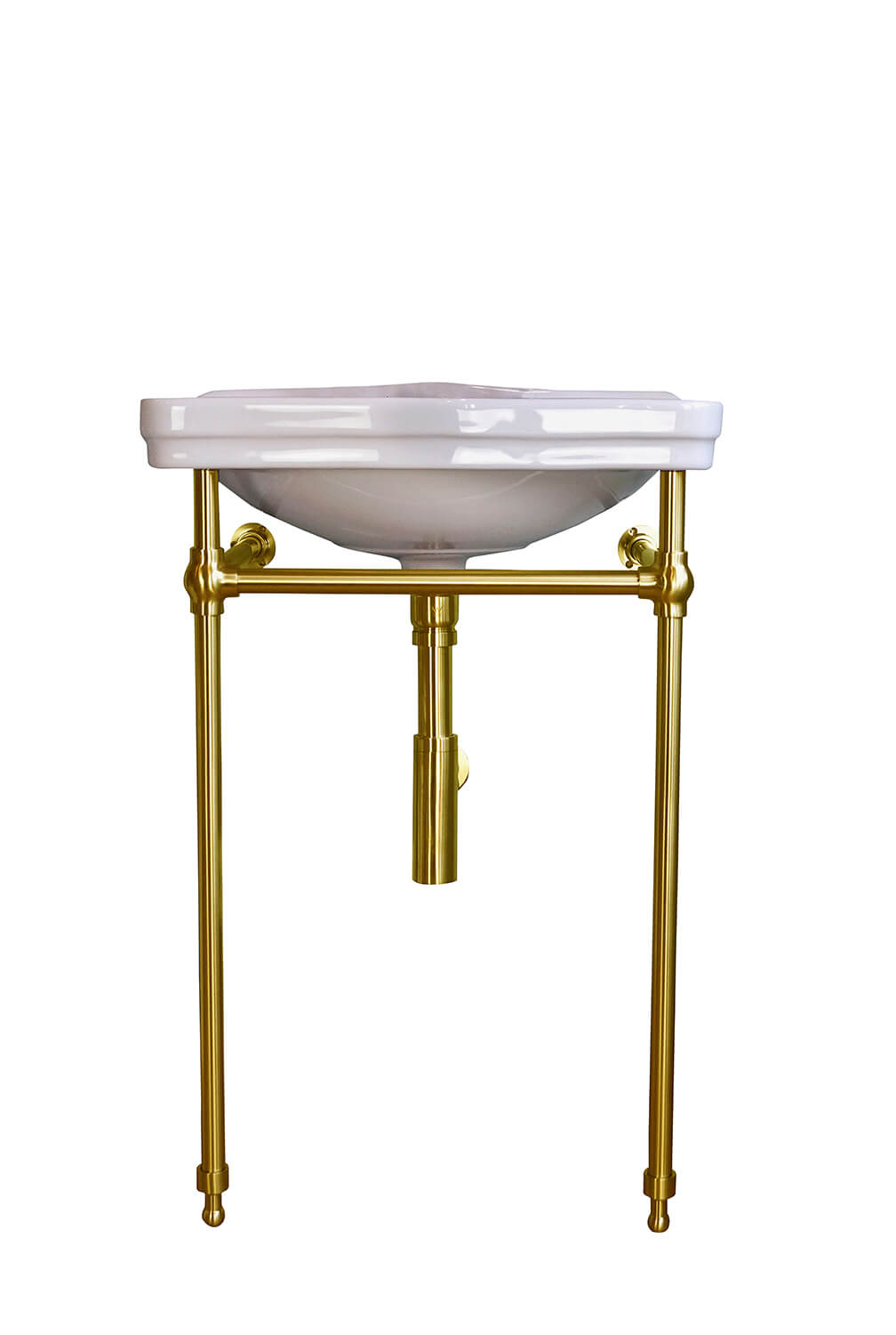 Claremont 58 x 45 Brushed Brass Basin Stand - 1TH