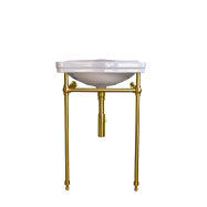 Claremont 58 x 45 Brushed Brass Basin Stand - No Tap Hole