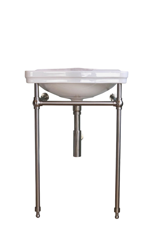 Claremont 58 x 45 Brushed Nickel Basin Stand - 1TH
