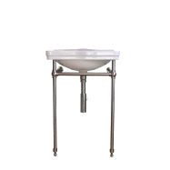 Claremont 58 x 45 Brushed Nickel Basin Stand - No Tap Hole