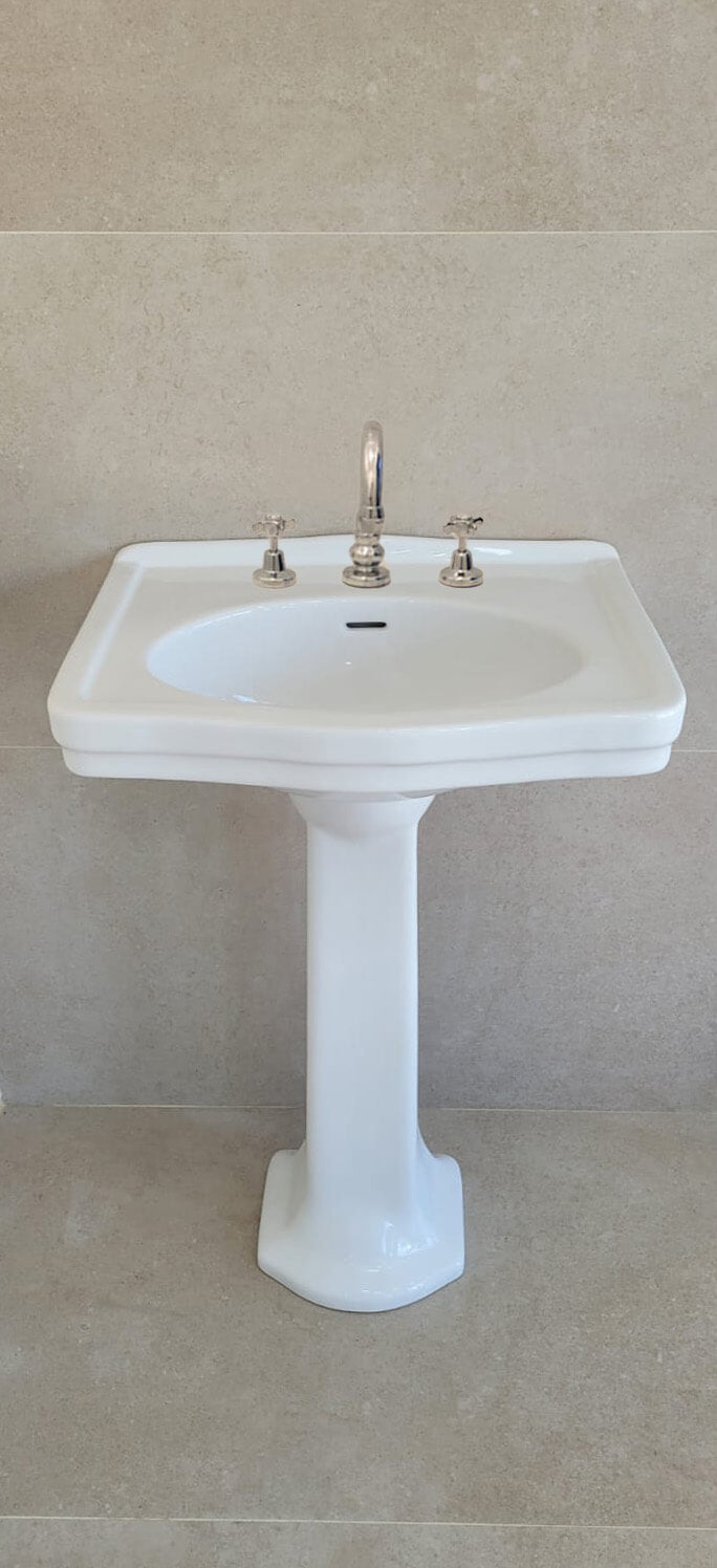 Claremont 58x45 Basin & Pedestal - no tap hole