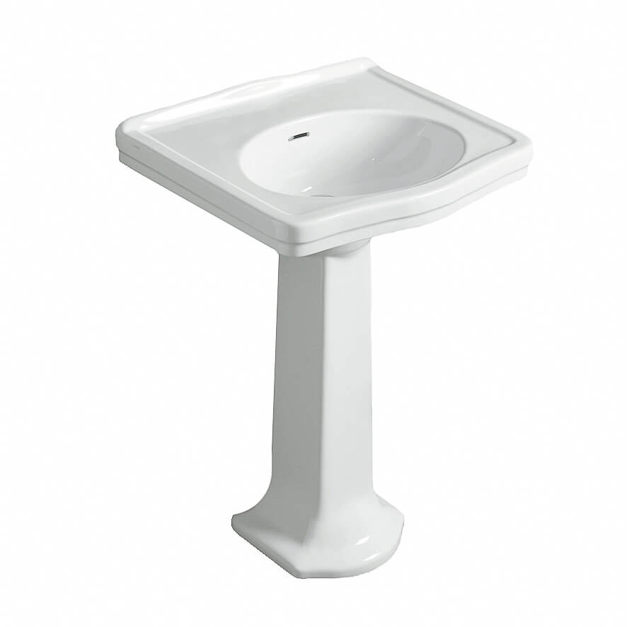 Claremont 58x45 Basin & Pedestal - no tap hole
