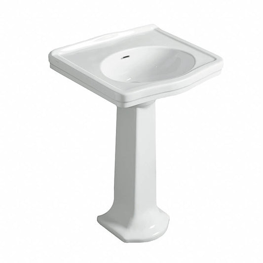 Claremont 58x45 Basin & Pedestal - no tap hole