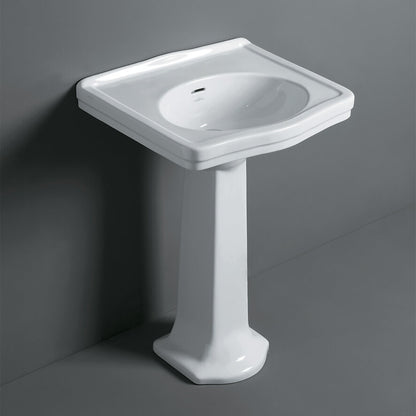 Claremont 58x45 Basin & Pedestal - no tap hole