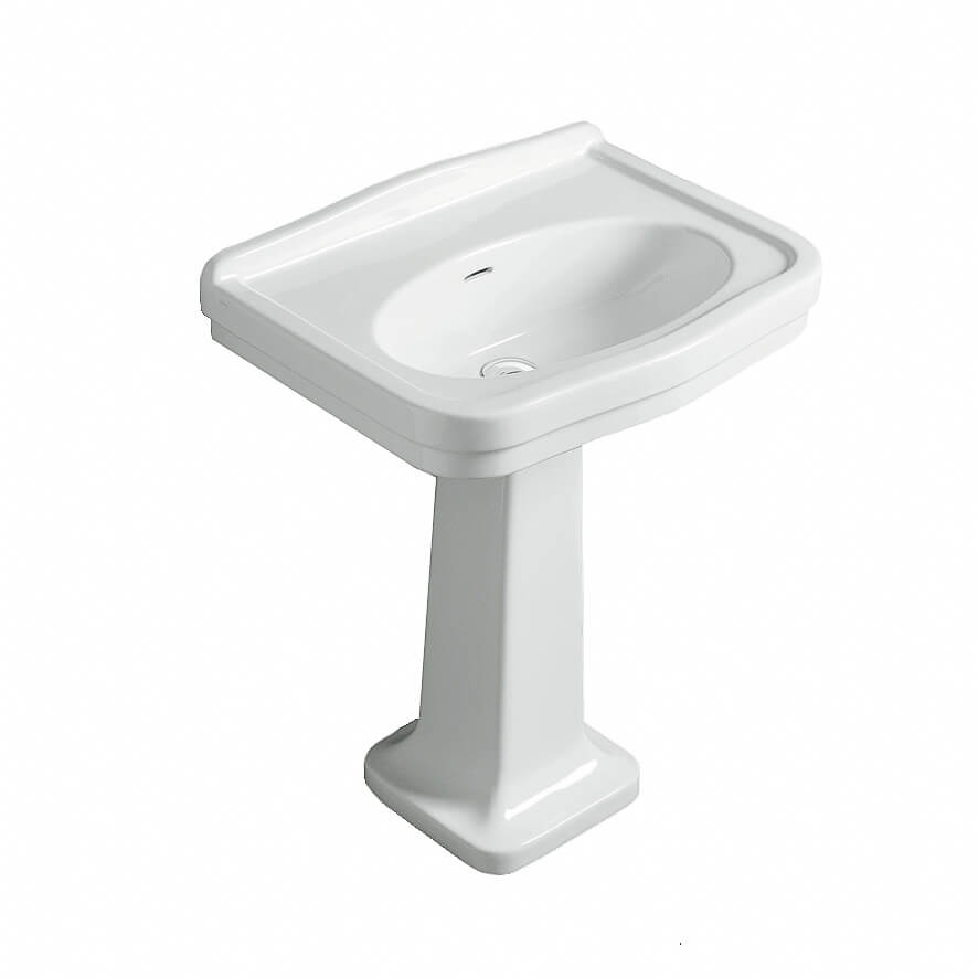 Claremont 68x51 Basin & Pedestal - no tap holes