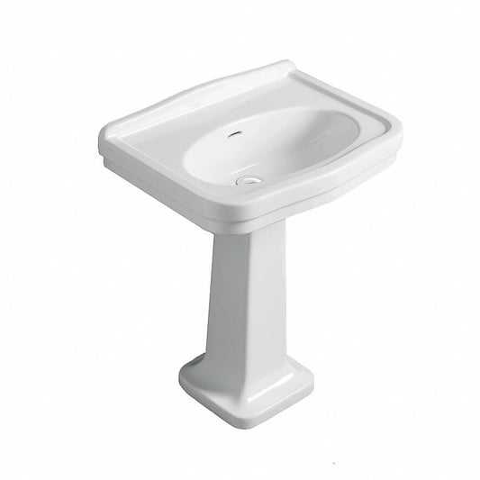 Claremont 68x51 Basin & Pedestal - no tap holes