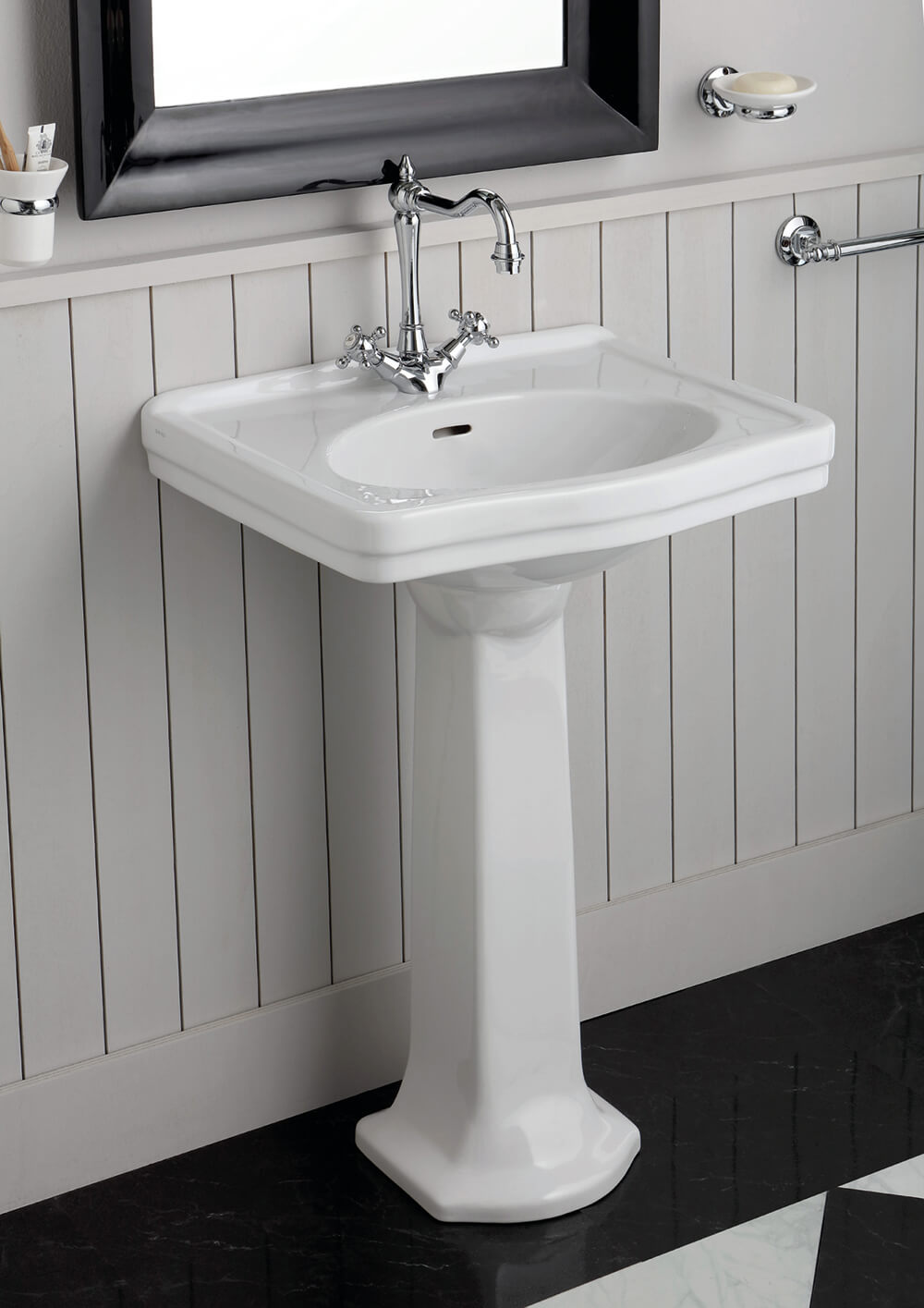 Claremont 58x45 Basin & Pedestal - no tap hole