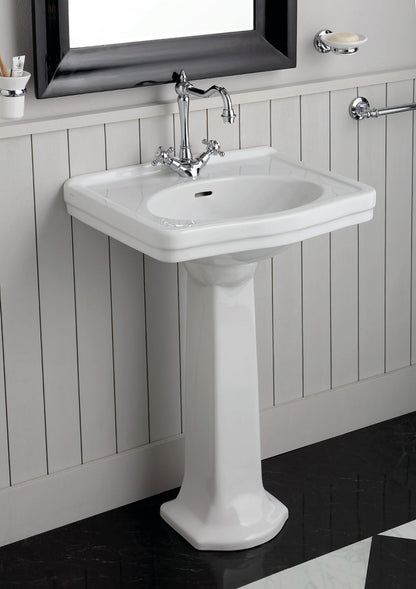Claremont 58x45 Basin & Pedestal - no tap hole