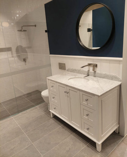 Coventry 120x55 Single Bowl White Vanity with Marble Top & Under Counter Basin - 1TH
