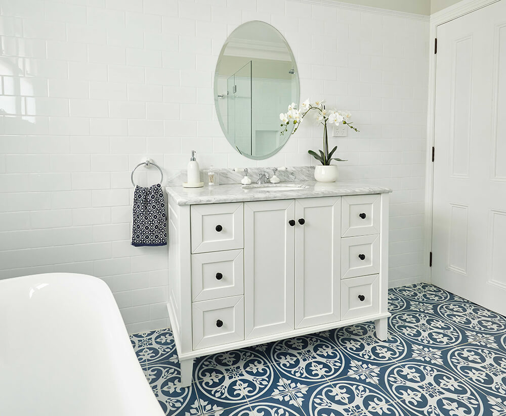 Coventry 120x55 Single Bowl White Vanity with Marble Top & Under Counter Basin - 3TH