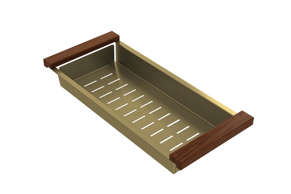 43x19 Sink Colander â€“ Brushed Brass