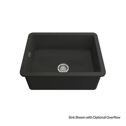 KIT - Cuisine 60x46 Inset / Undermount Fireclay Sink - Matte Black Incl. Waste