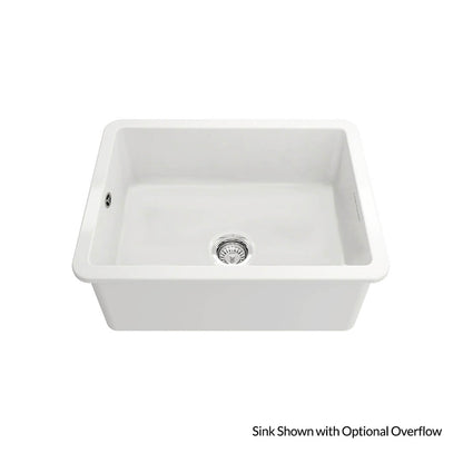 KIT - Cuisine 60x46 Inset / Undermount Fireclay Sink Incl. Waste