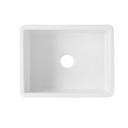 Cuisine 60 x 46 Inset / Undermount Fine Fireclay Gloss White Sink With Overflow