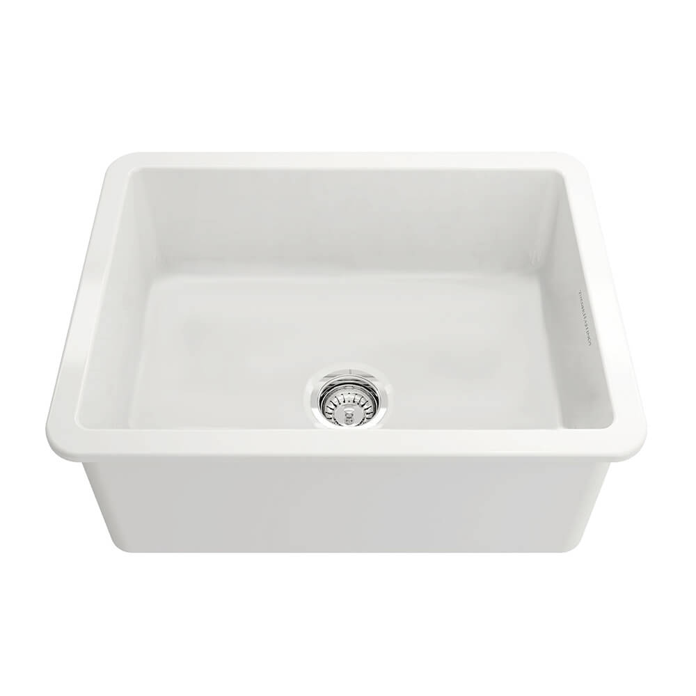 KIT - Cuisine 60x46 Inset / Undermount Fireclay Sink Incl. Waste