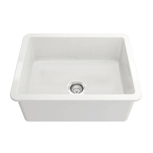 KIT - Cuisine 60x46 Inset / Undermount Fireclay Sink Incl. Waste