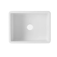 KIT - Cuisine 60x46 Inset / Undermount Fireclay Sink - Matte White Incl. Waste - Overflow