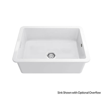 Cuisine 68x48 Inset / Undermount Fireclay Sink with Overflow