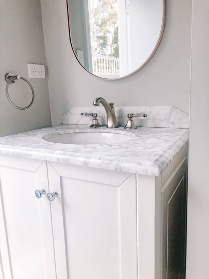 Coventry 75x55 White Vanity with Marble Top & Under Counter Basin - 1TH