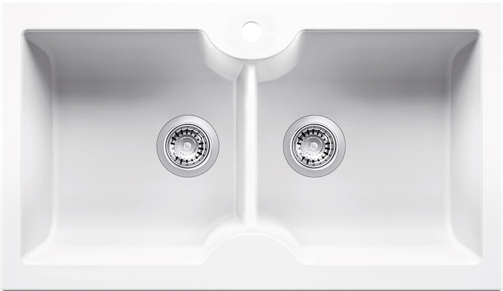 Cuisine 86 x 50 Double Bowl Sink with Tap hole