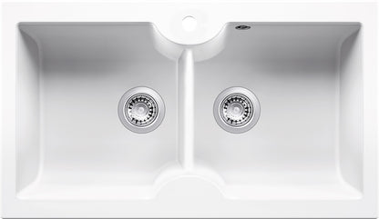 Cuisine 86 x 50 Double Bowl Sink with Tap hole