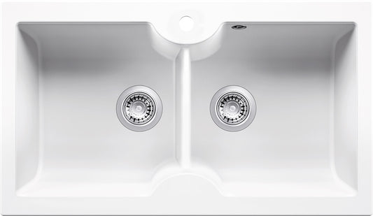 Cuisine 86 x 50 Double Bowl Sink with Tap hole