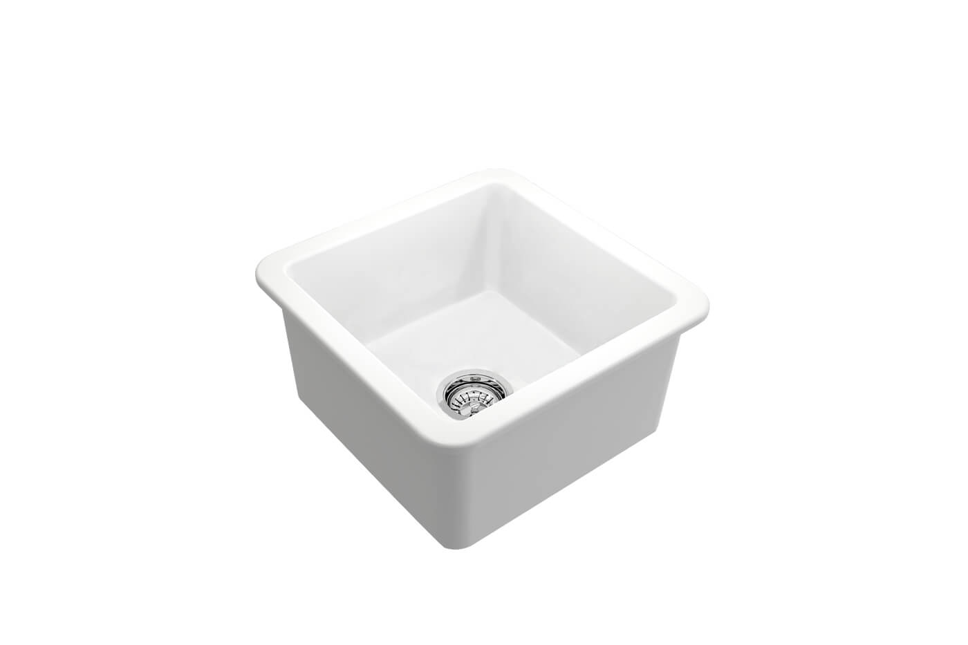 Cuisine 46x46 Inset / Undermount Fireclay Sink - Matte White
