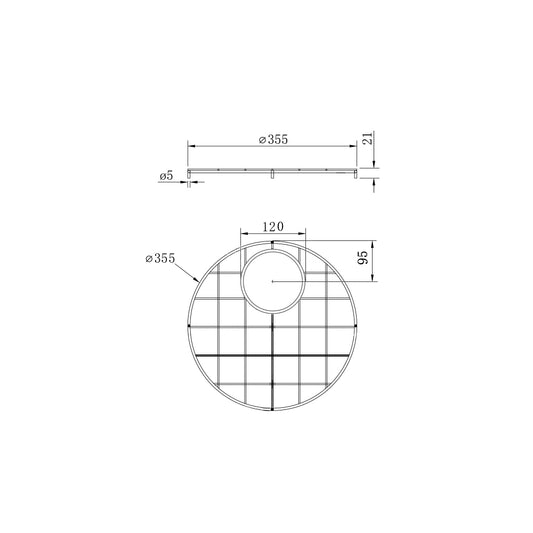 Cuisine Round 47x47 Stainless Steel Grid