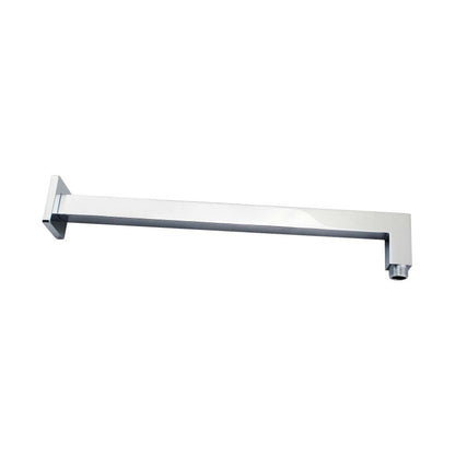 Square Chrome Wall Mounted Shower Arm 400mm