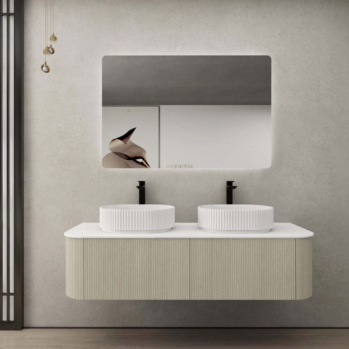 Bronte Wall Hung Vanity - Coastal Oak - 1500mm