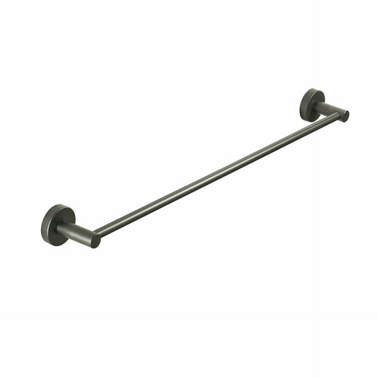 Otus Round Single Towel Rail 750mm - Gunmetal
