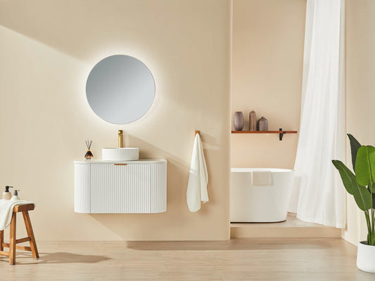 900mm Avalon Wall Hung Vanity PVC Cabinet Only - Matte White