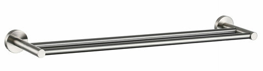 Otus Round Double Towel Rail 750mm - Brushed Nickel